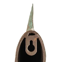 Hello Honey® 10" Distressed Aqua Trout Tail Metal Wall Décor