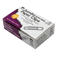 Charles Leonard 2" Jumbo Silver Non-Skid Paper Clips, 20 Packs of 100