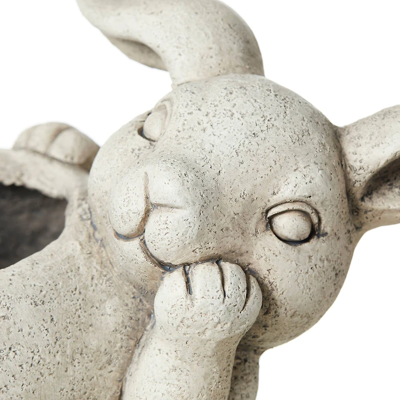 Glitzhome® 14.25" Rabbit Statue Planter