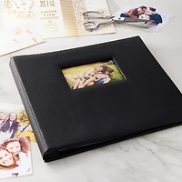 6 Pack: Black Faux Leather Scrapbook by Recollections®