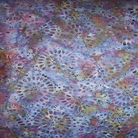 Feldman Batik Royal Plum Stamp Starburst Cotton Fabric