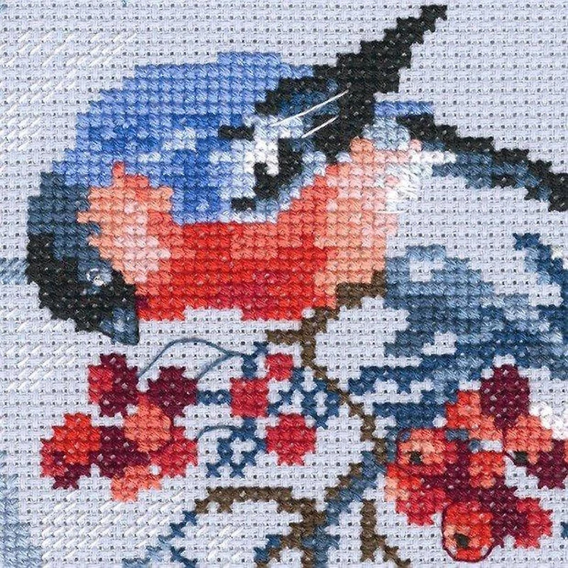 RTO Bullfinches In Rowanberries Cross Stitch Kit