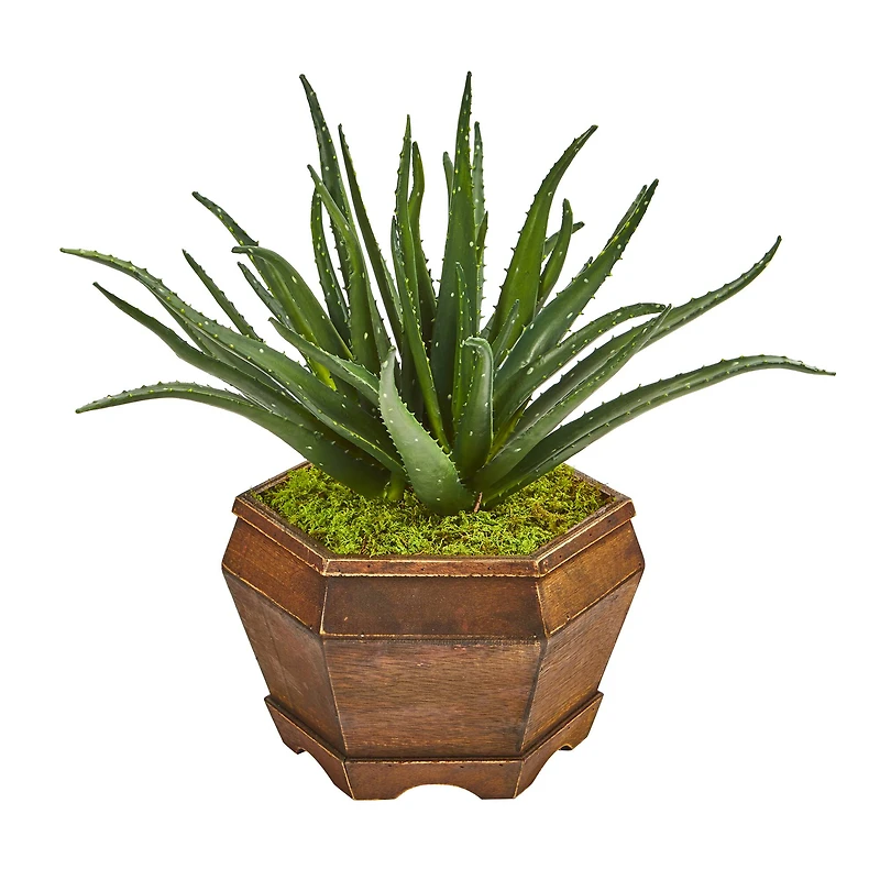 17" Aloe Artificial Plant in Decorative Planter