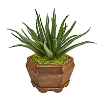 17" Aloe Artificial Plant in Decorative Planter