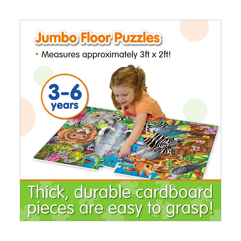 Jumbo Floor Puzzle - Animals of the World: 50 Pcs