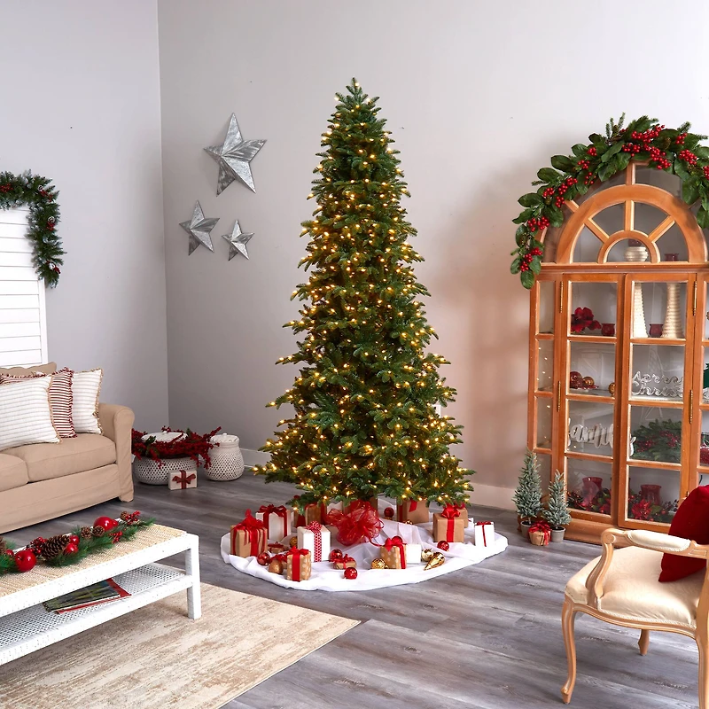 9ft. Pre-Lit South Carolina Fir Artificial Christmas Tree, Clear Lights