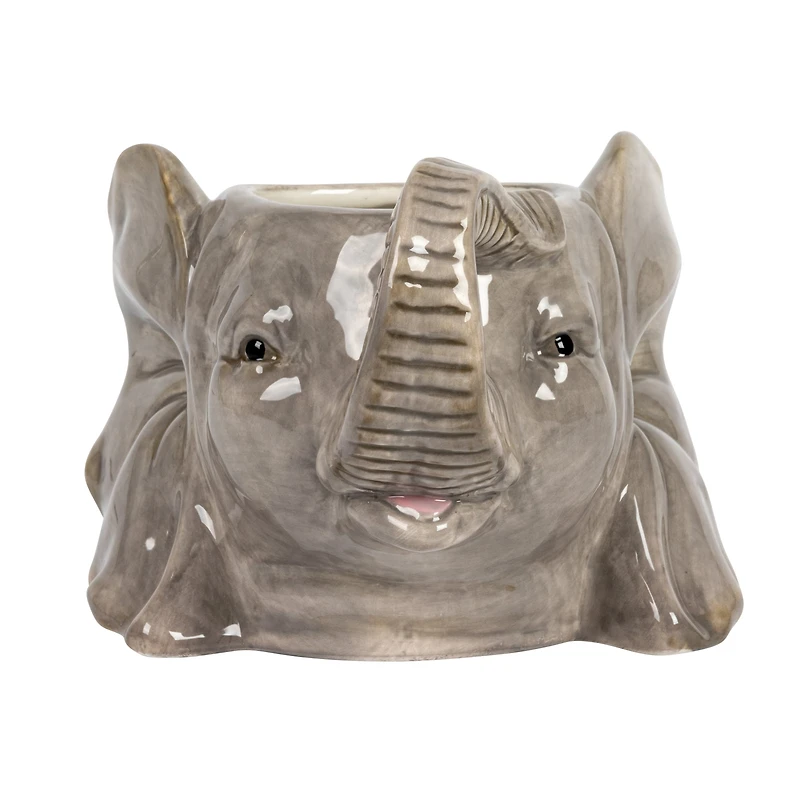 Hello Honey® 6.75" Round Ceramic Elephant Head Planter