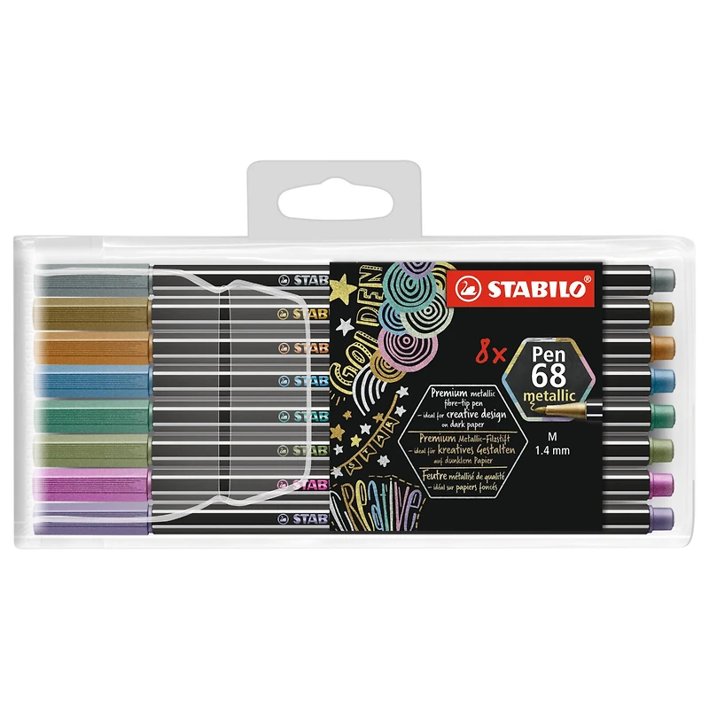 10 Packs: 8 ct. (80 total) STABILO® Pen 68 Metallic Multiliner Pens