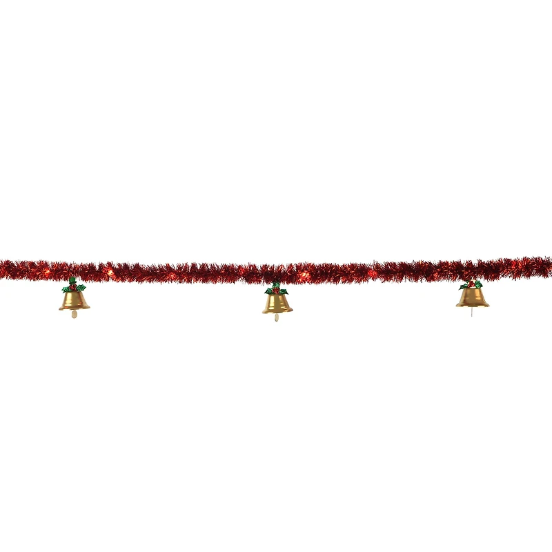 6ft. Gold Bells & Red Tinsel LED String Lights by Ashland®