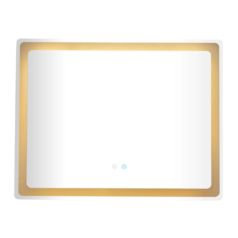 Clear Glass Modern Anti Fog Mirror, 36" x 1" x 28"