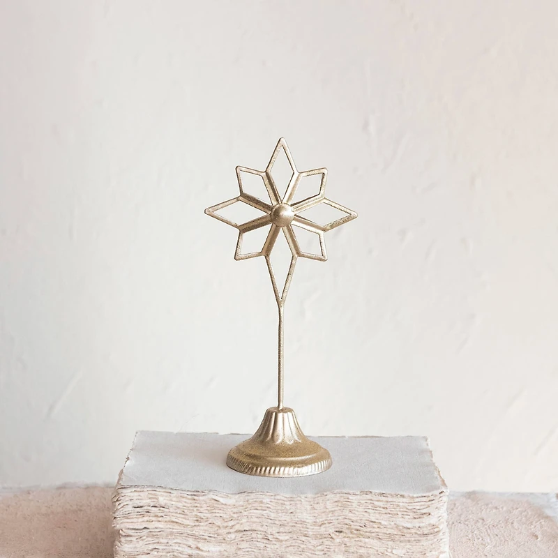 Hello Honey® 10.25" Gold Metal Star Decor on Stand
