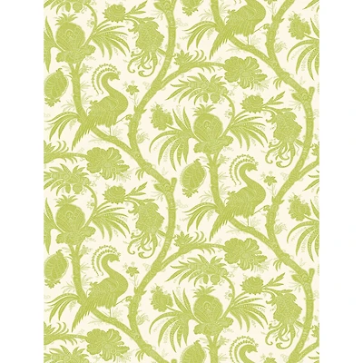 Scalamandre Pear Balinese Peacock Peel & Stick Wallpaper