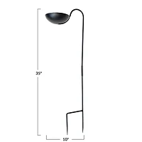 Hello Honey® 35" Black Minimalist Metal Bird Feeder Yard Stake