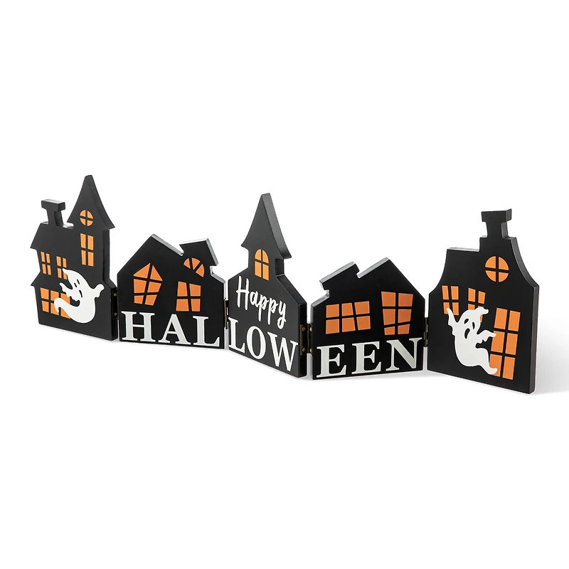 Glitzhome® 2ft. Halloween Hinged Haunted House Table Décor