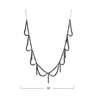 Hello Honey® 6ft. Stained Paulownia Wood Bead Swag Garland