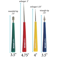 The Beadsmith® 4 Piece Bead Reamer Set