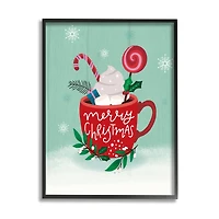 Stupell Industries Merry Christmas Warm Cocoa Framed Giclee Art
