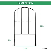NEX™ Metal Panel Arch Garden Fence, 25ct.