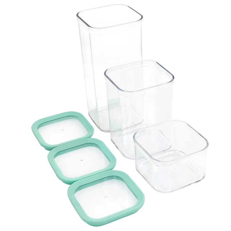 Martha Stewart Mint Green Plastic Stackable Container Set