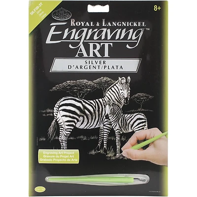 Royal & Langnickel® Engraving Art™ Zebras Silver Foil Kit