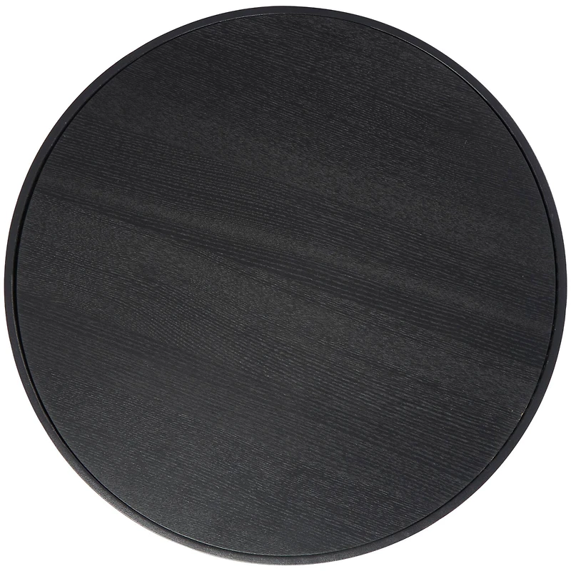 21" Black Metal Open Grid Frame Accent Table