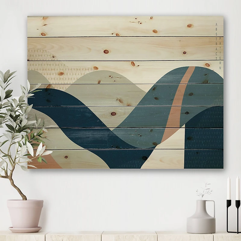 Designart - Abstract Geometric Landscape With Hills