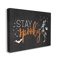 Stupell Industries Stay Spooky Skeleton Canvas Wall Art