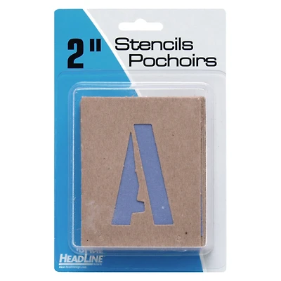 Headline/Geotype 2" Capital Letters & Numbers Stencils
