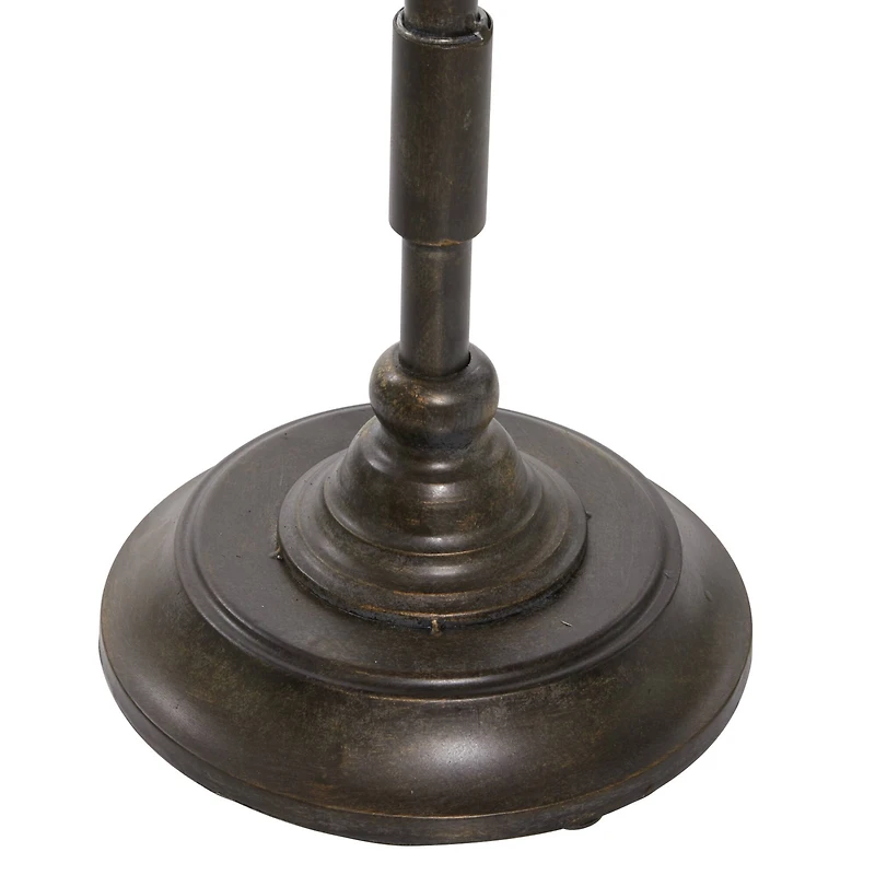 14" Black Industrial Wood Accent Table