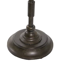 14" Black Industrial Wood Accent Table