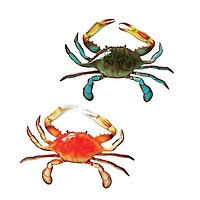 Design Toscano Green & Orange Tropical Crab Wall Sculptures Set