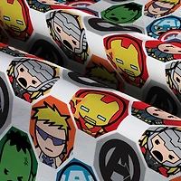 Marvel Kawaii Hex Grid Super Hero Cotton Fabric