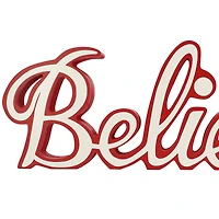 18.25" Red & White Believe Tabletop Décor by Ashland®