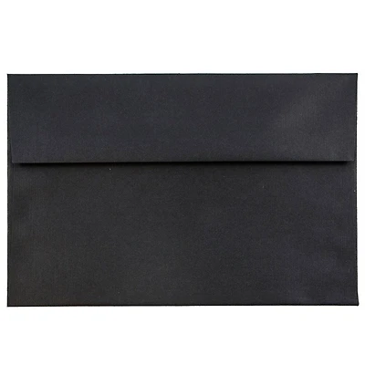 JAM Paper 5" x 7" Black Linen Invitation Envelopes