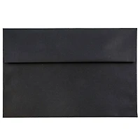 JAM Paper 5" x 7" Black Linen Invitation Envelopes