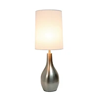 Simple Designs 19.5" Tear Drop Table Lamp with Fabric Drum Shade