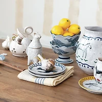 Hello Honey® 6" Enchanted Fauna Series Hand-Painted Stoneware Plate Set