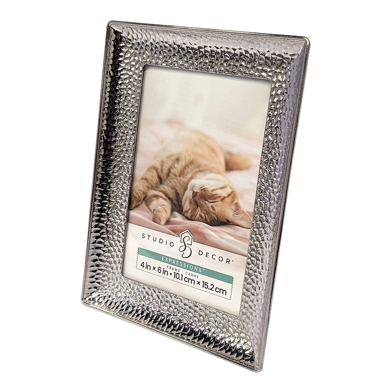 Expressions™ Silver Hammered Metal Frame by Studio Décor