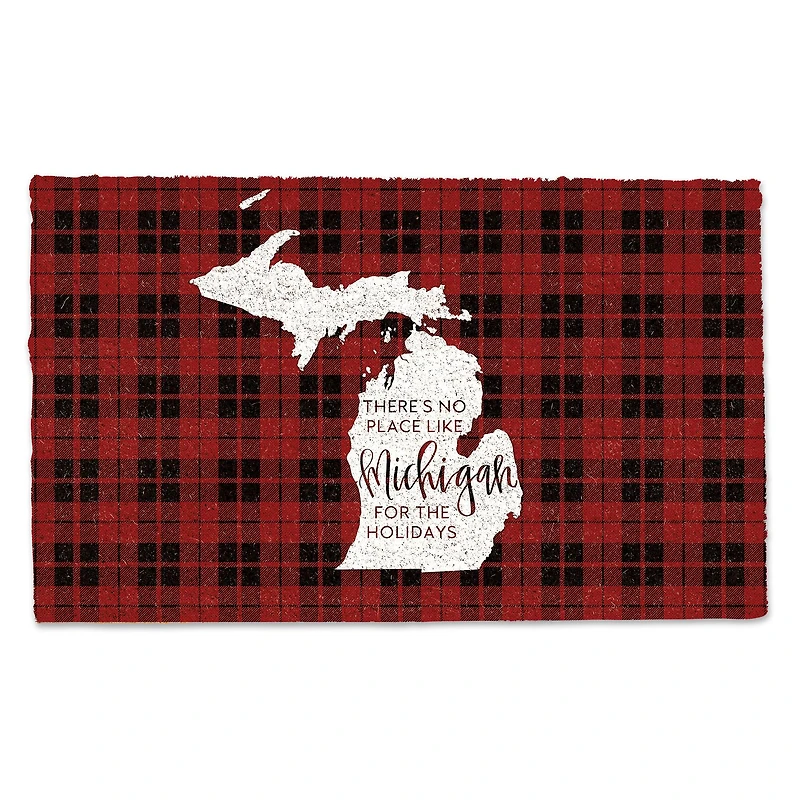 There's No Place Like Michigan for the Holidays Doormat