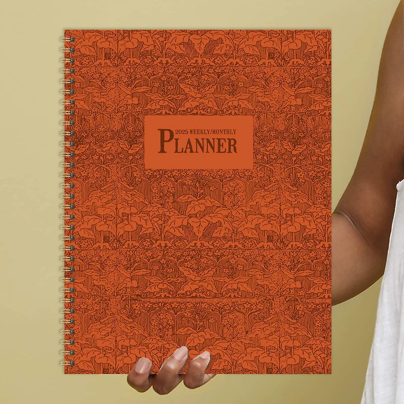 TF Publishing 2025 Large Baroque Marigold Weekly Monthly Spiral Planner