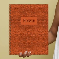 TF Publishing 2025 Large Baroque Marigold Weekly Monthly Spiral Planner