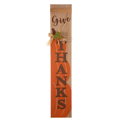 Glitzhome® 3.5ft. Thanksgiving Wooden Pumpkin Porch Sign