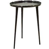21" Aluminum Accent Table with Tray Top