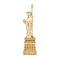 The Novogratz Gold Polystone Traditional Sculpture, 17" x 5" x 4"