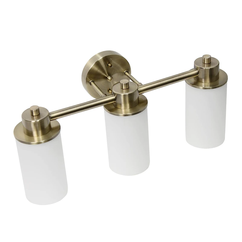 Lalia Home Essentix 3-Light White Shade Vanity