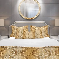 Designart 'Damask pattern' Mid-Century Modern Bedding Set