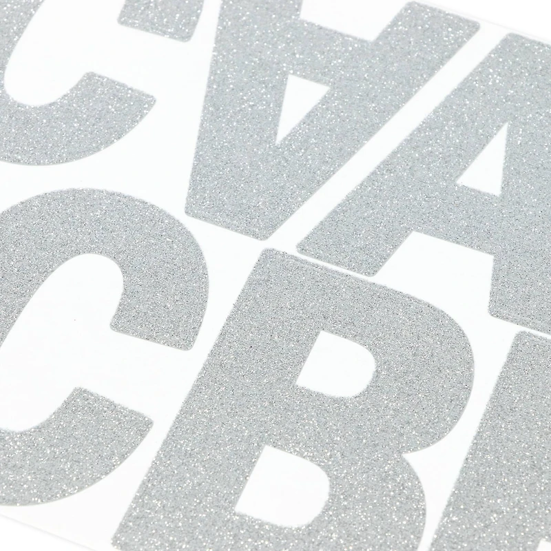 3.25" Silver Glitter Alphabet Stickers by Recollections™