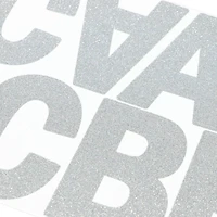 3.25" Silver Glitter Alphabet Stickers by Recollections™ 