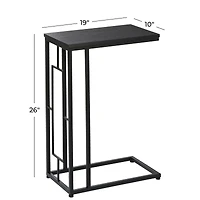 26" Black Metal Contemporary Accent Table