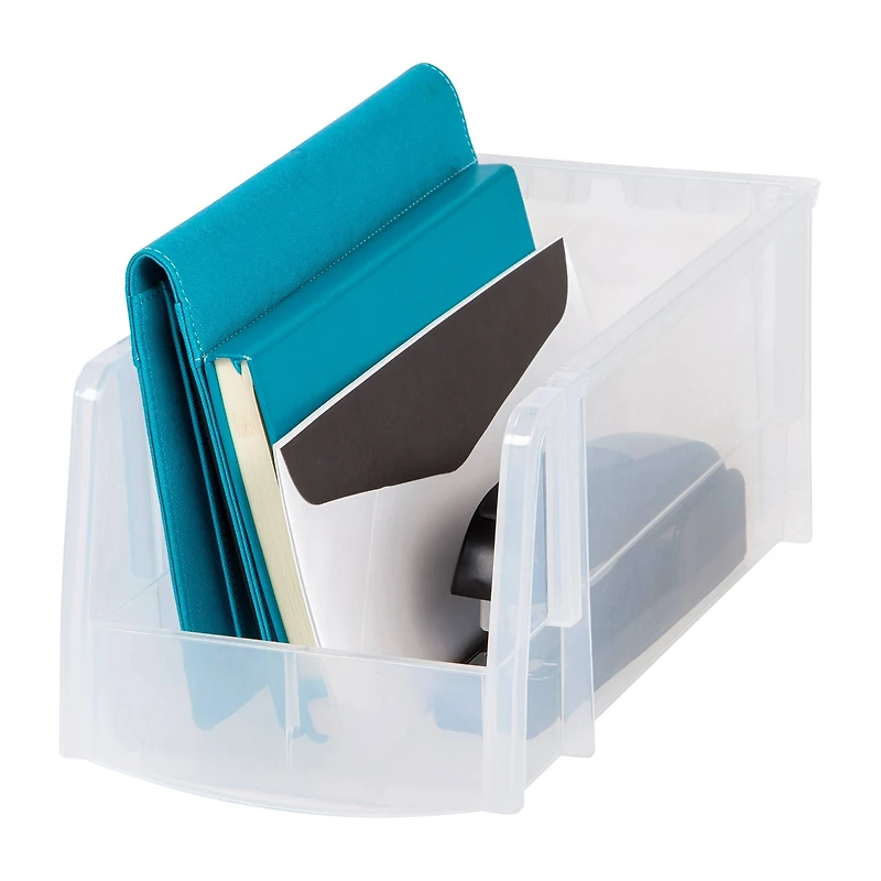 IRIS Medium Clear Plastic Stacking Bin